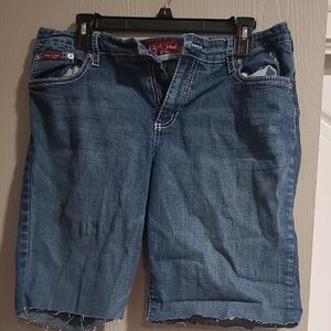 Baby Phat Distressed Blue Denim Shorts